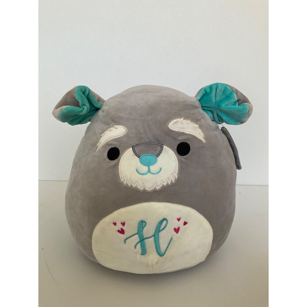 Shaun the Dog 12 in. Squishmallow with Embroidered Initial "H"